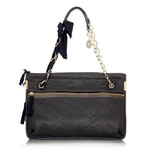 Lanvin Brown Quilted Leather Amalia Bag